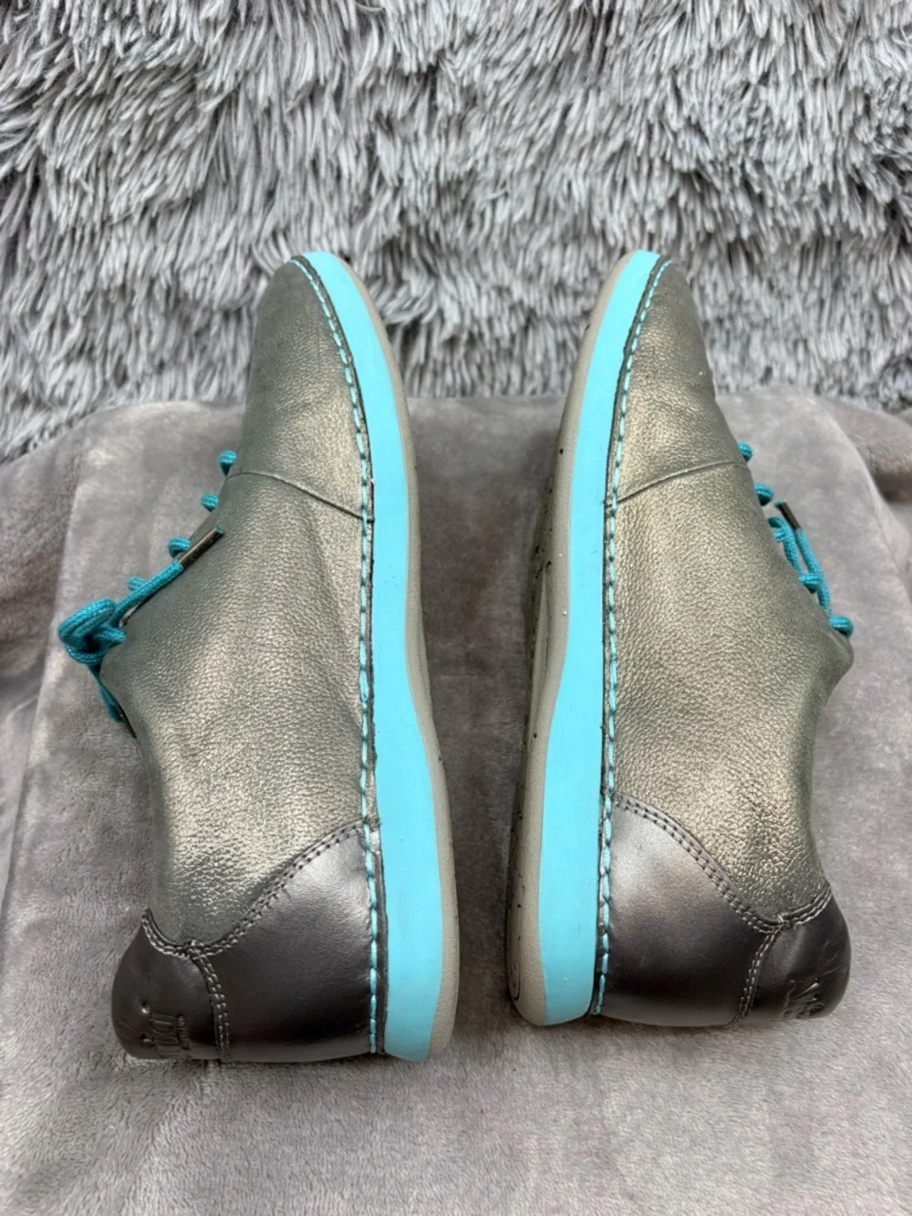 Alegria Sneakers Womens 38 US 8 8.5 Essence Pewter Leather Casual Gray